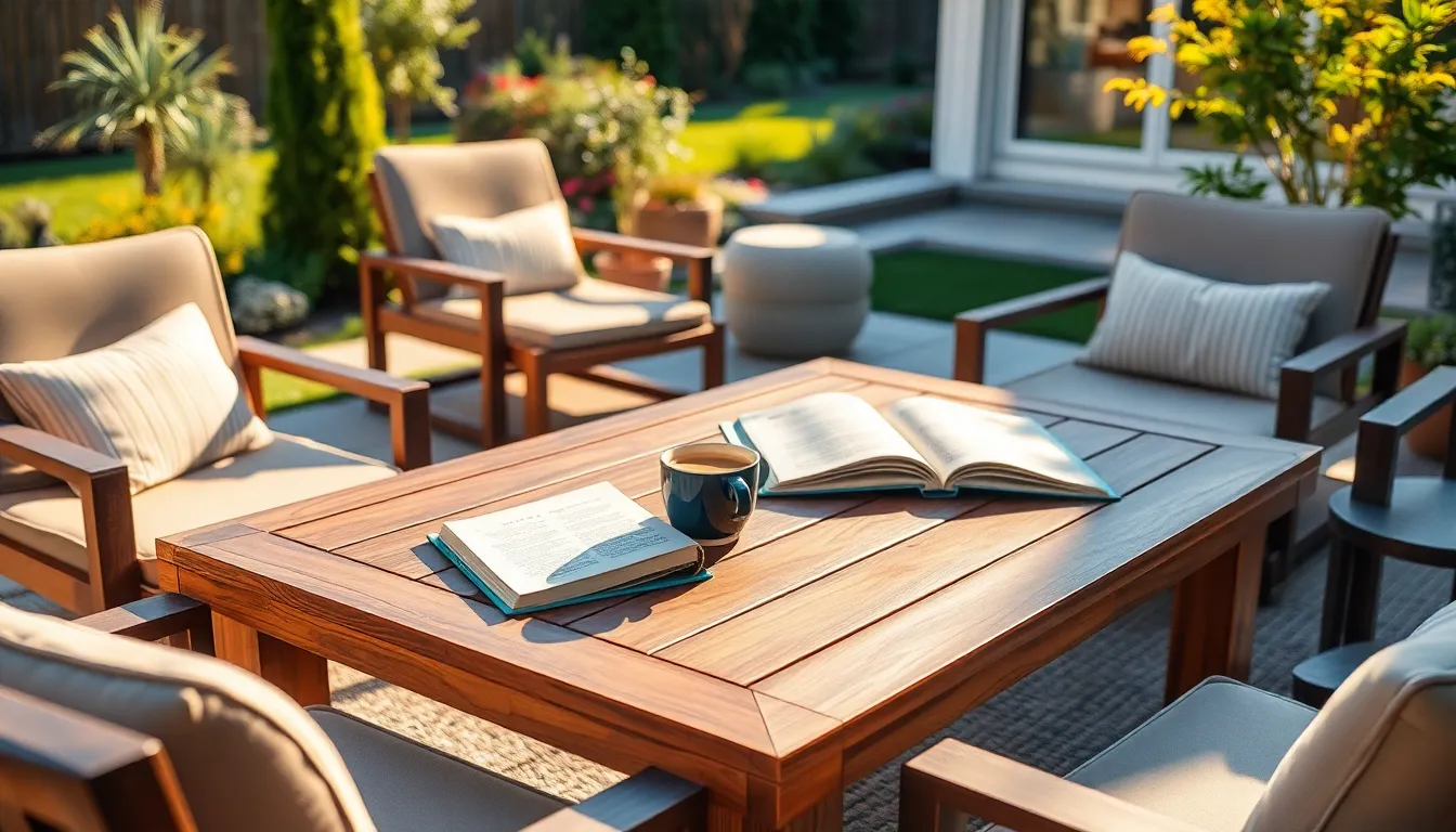 outdoor patio coffee table