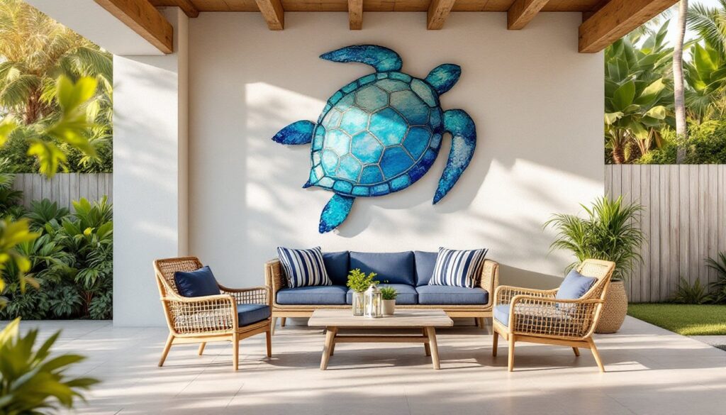 large outdoor coastal wall decor