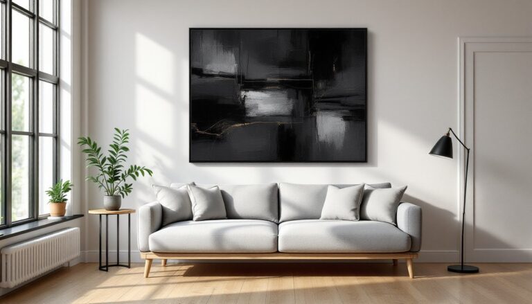 black wall art decor
